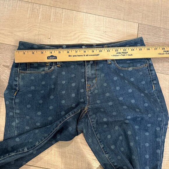 LOFT WOMENS SIZE 4 SKINNY POLKA DOT DENIM JEANS - Picture 6 of 10